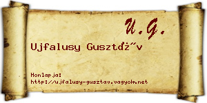 Ujfalusy Gusztáv névjegykártya