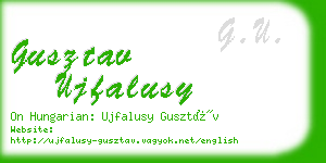 gusztav ujfalusy business card